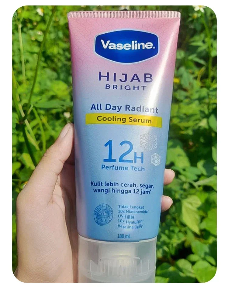 Vaseline Cooling Body Lotion 180ml All Day Radiant 12 Hours Perfume Tech Omega Night Renew Nourish Sunscreen Brighten Skin Care