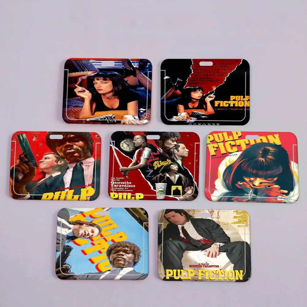 

Чехол для карт унисекс Pulp Fiction, женский держатель для рабочего удостоверения с ремешком, чехол для бейджа, сумка-футляр для карт
