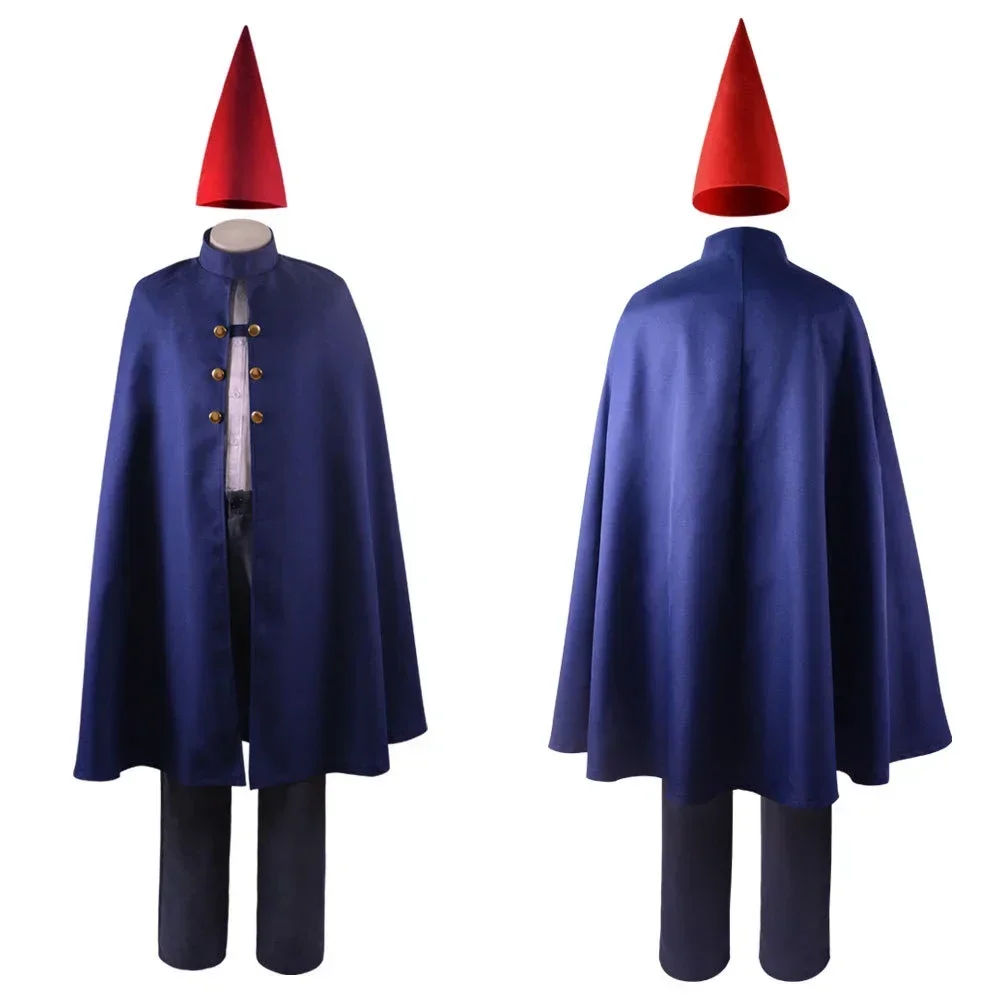 Anime Wirt Cosplay Costume Over The Garden Wall Cosplay Wirt Costume Halloween Mantle Cape Shirt Pants Outfit for Adult Kids