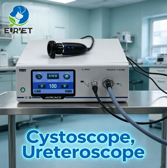 EURVET Human Urological Endoscope Rigid Ureteroscope Set Reusable Surgical Instruments for Urinary Tract