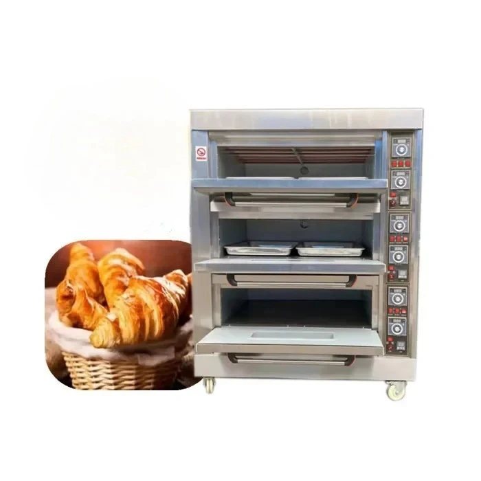 

2/4 Layers 10 Pans Classic gas deck pizza oven Electric Deck Oven Stainless steel pita bread bakery oven with Proofer