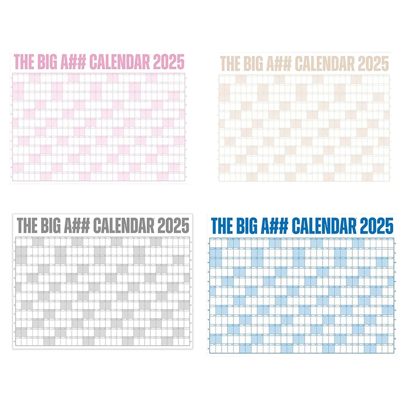 2025 年間壁掛けカレンダー 2 個のドライイレースペン付き 100 個の付箋 オフィスや家庭用壁掛けカレンダー ビッグ A カレンダー