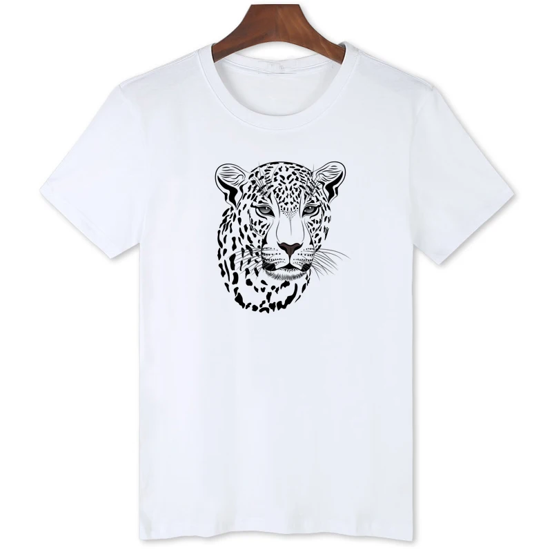 Leopard Print T-Shirt Super Fashion Animal Series Men's Top tees Original Brand High Quality Breathable TShirt B1-57