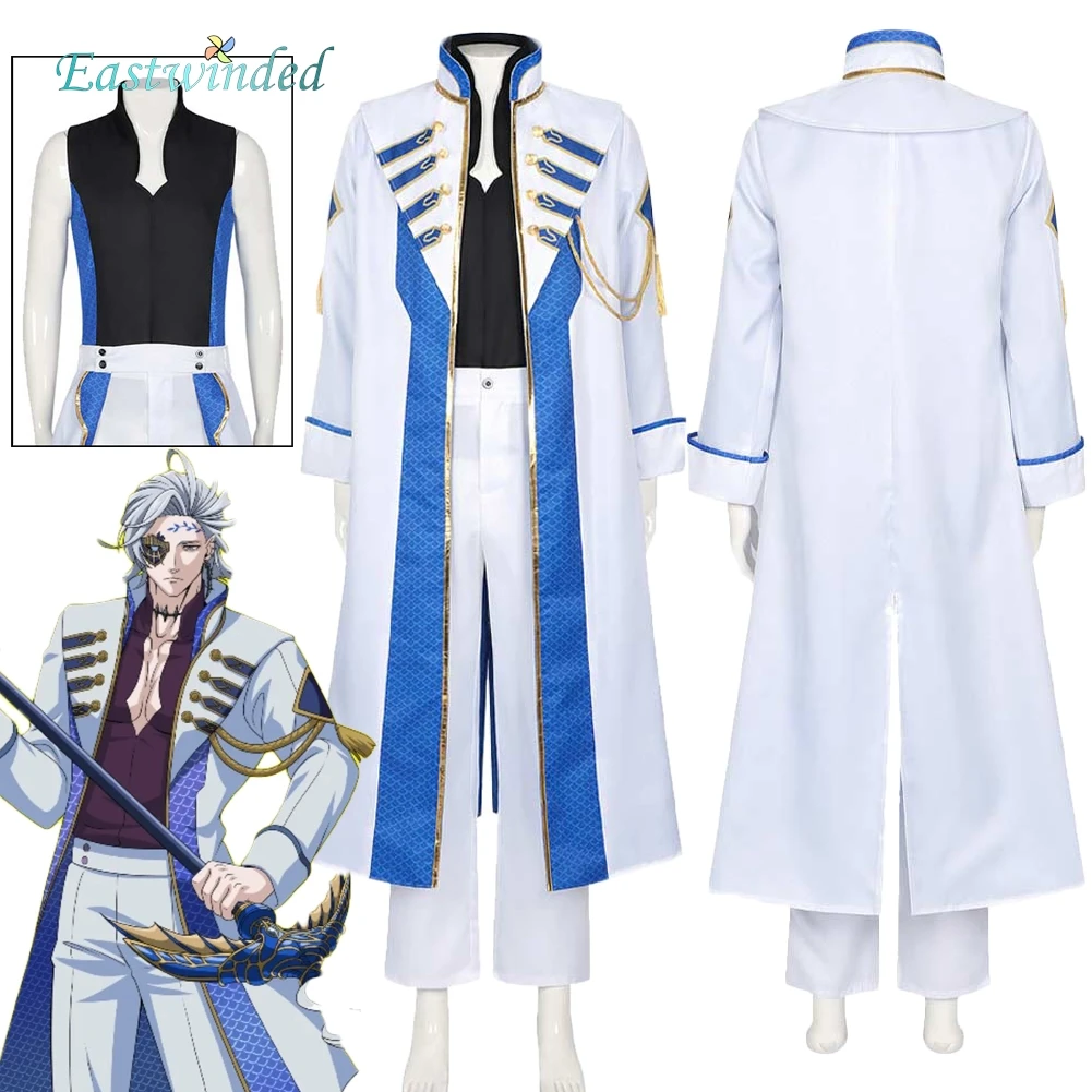 

Hades Cosplay Uniform Costume Record of Ragnarok White Suits Clothing Outfits Halloween Carnival Disguise Clothes Set Adult Men