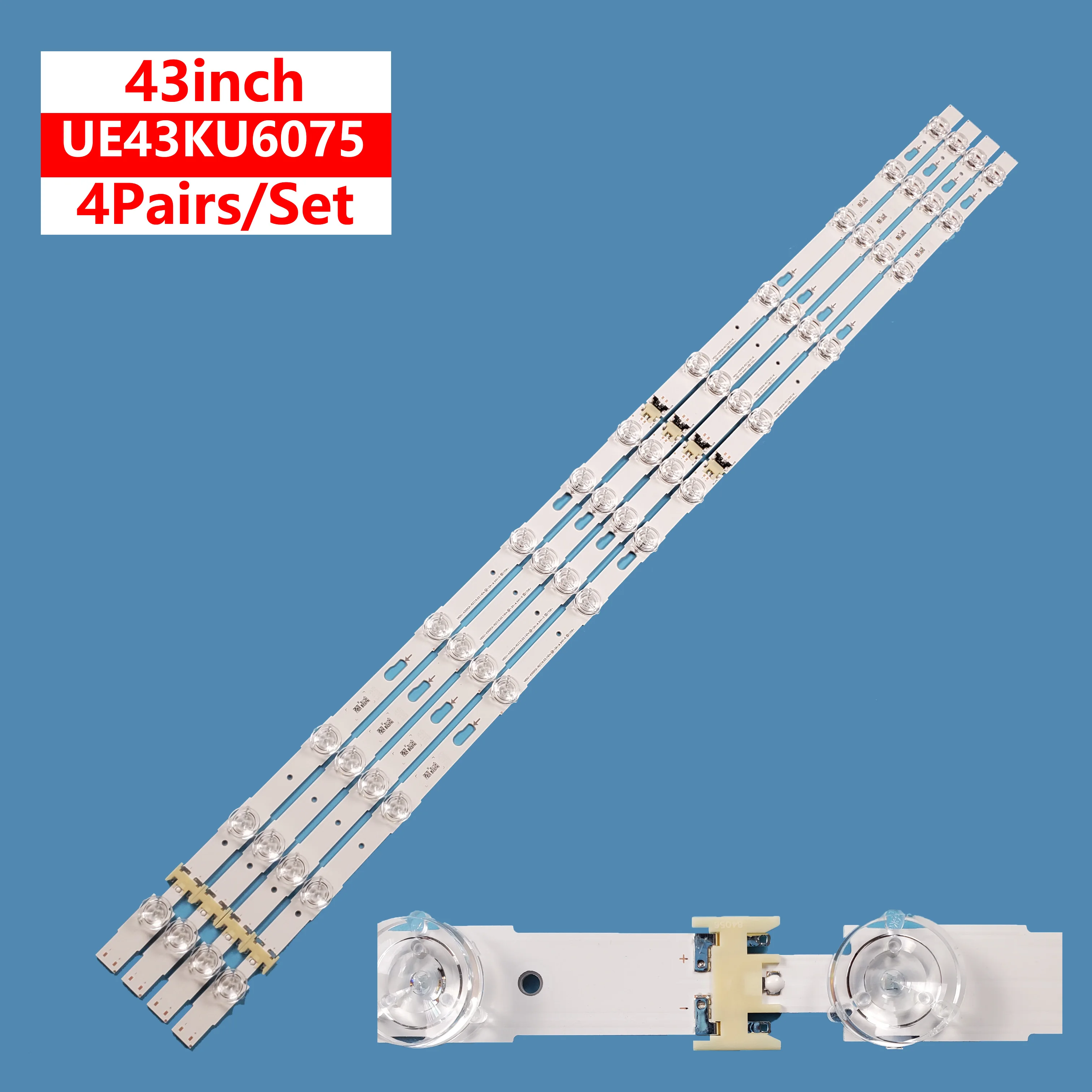 TV LED backlight strip V6DU-430DCAB-R2 LM41-00268A 00269A use for SAMSUNG UE43KU TV light strip