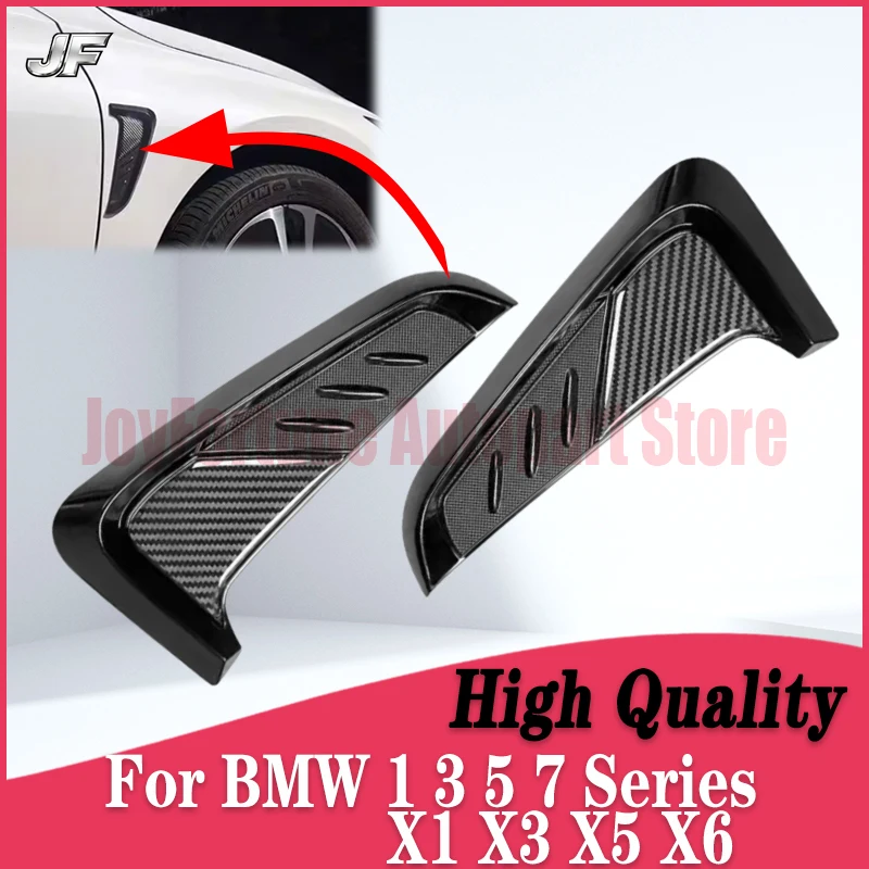 For BMW1 3 5 7 Series,X1X3X5X6 Car Modification Shark Gills Side Air Vents Simulation Car Modify With Real Carbon Fiber Stickers