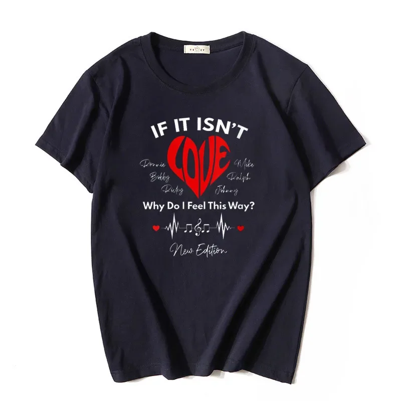 Womens If It Isn't Love - Ronnie Bobby Ricky Mike Ralph and Johnny O-Neck T-Shirt Aesthetic Clothes Graphic Tee Tops