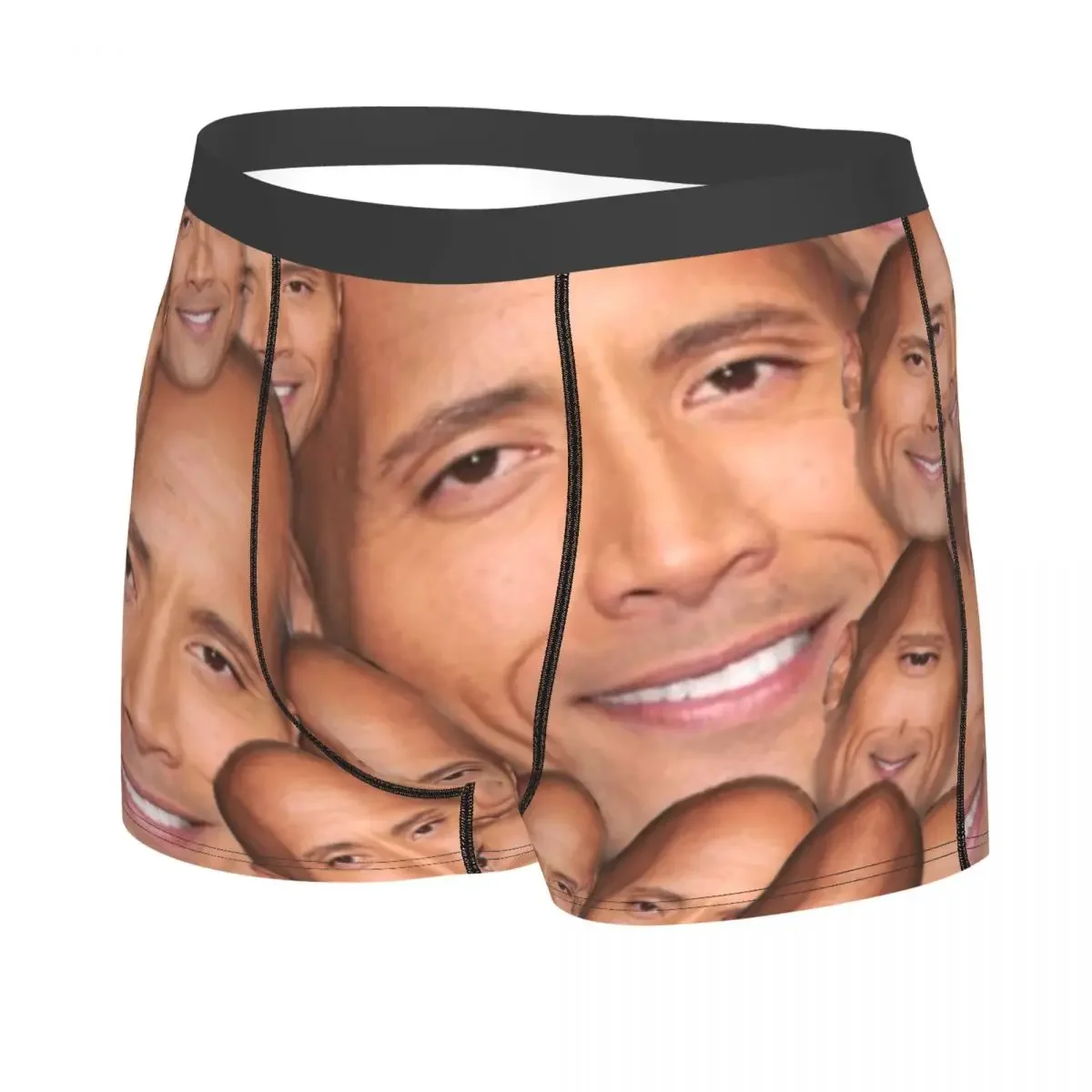 The Rock Face Dwayne Underwear Male Printed Customized American Actor Johnson Boxer Briefs Shorts Panties Soft Underpants