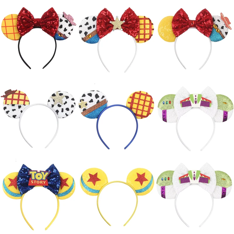 HEROCROSS Tiara de Cabelo Fofa com Orelhas de Rato Pixar Toy Story, Acessórios de Cabelo Femininos Woody Buzz Lightyear, Tiara de Orelhas de Alienígena para Meninas