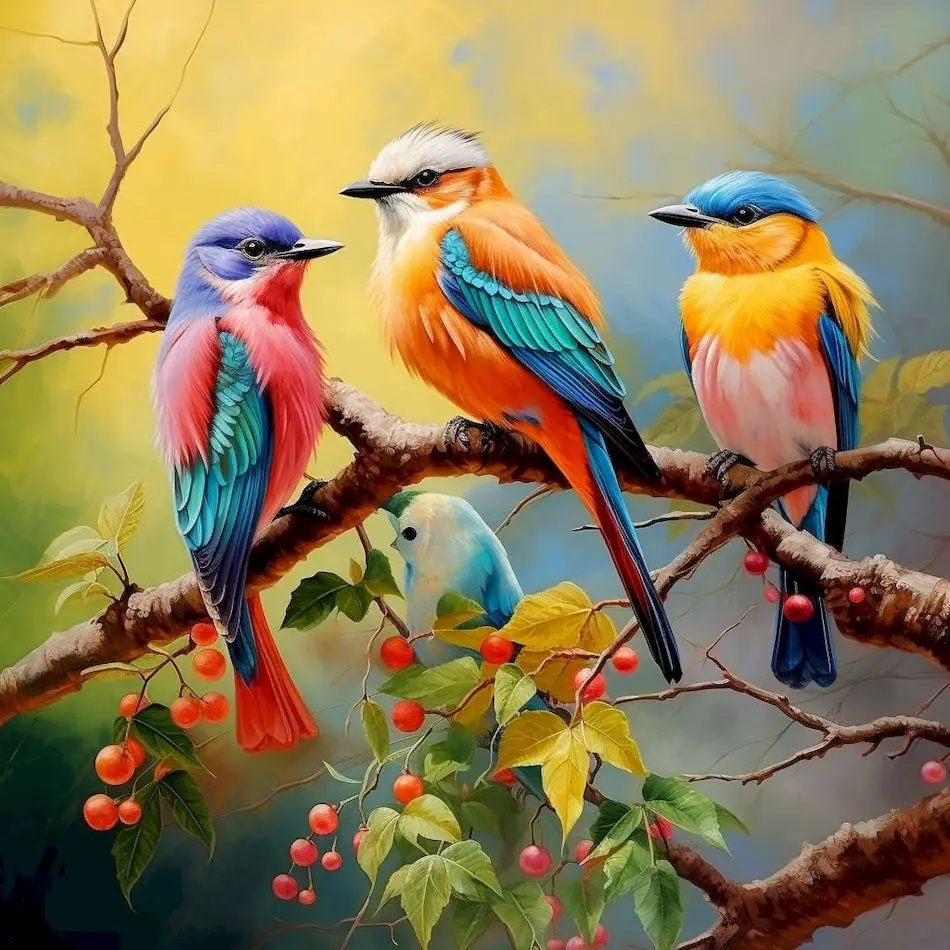 

CHENISTORY 5D Diamond Painting Animals Bird Cross Stitch Diamond Embroidery Landscape Mosaic Kit Picture Handicraft Gift Wall Ar