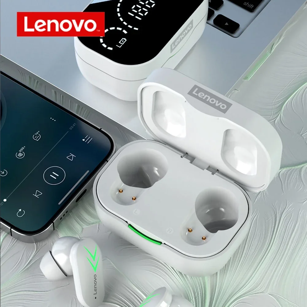 Lenovo fone de ouvido sem fio xt82 tws com bluetooth 5.1 tela de toque e controle