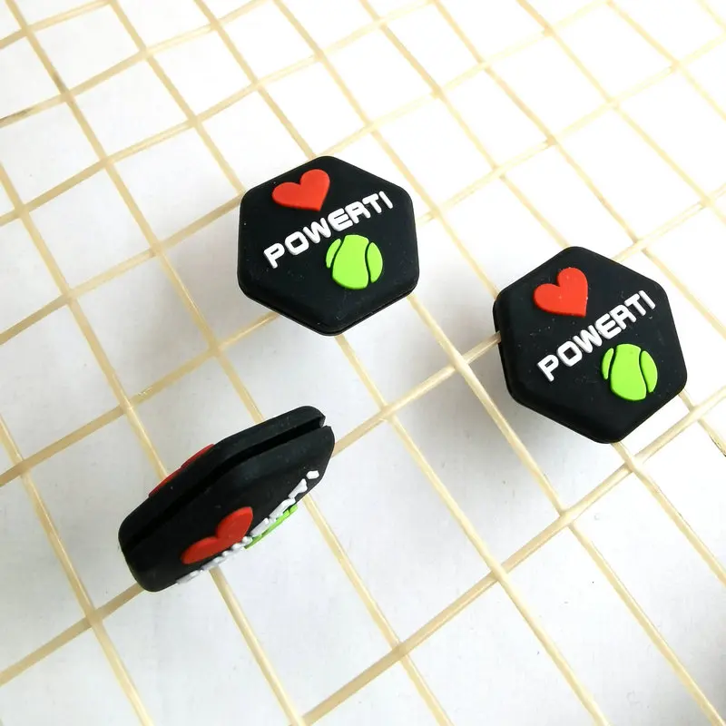 New Arrival 1pc Powerti Logo Cartoon Tennis Racket Vibration Dampener Tennis Racquet Anti- Shock Absorber,Free Shipping