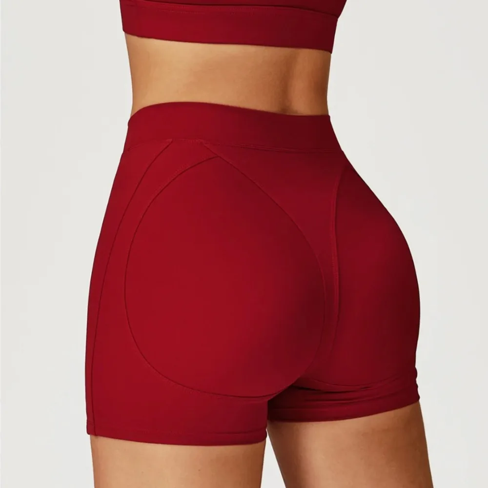Frauen Sport Shorts Hohe Taille Yoga Shorts Slim Fit Butt Lift Gym Laufen Hohe Elastische Fitness Shorts Radfahren Training Leggings