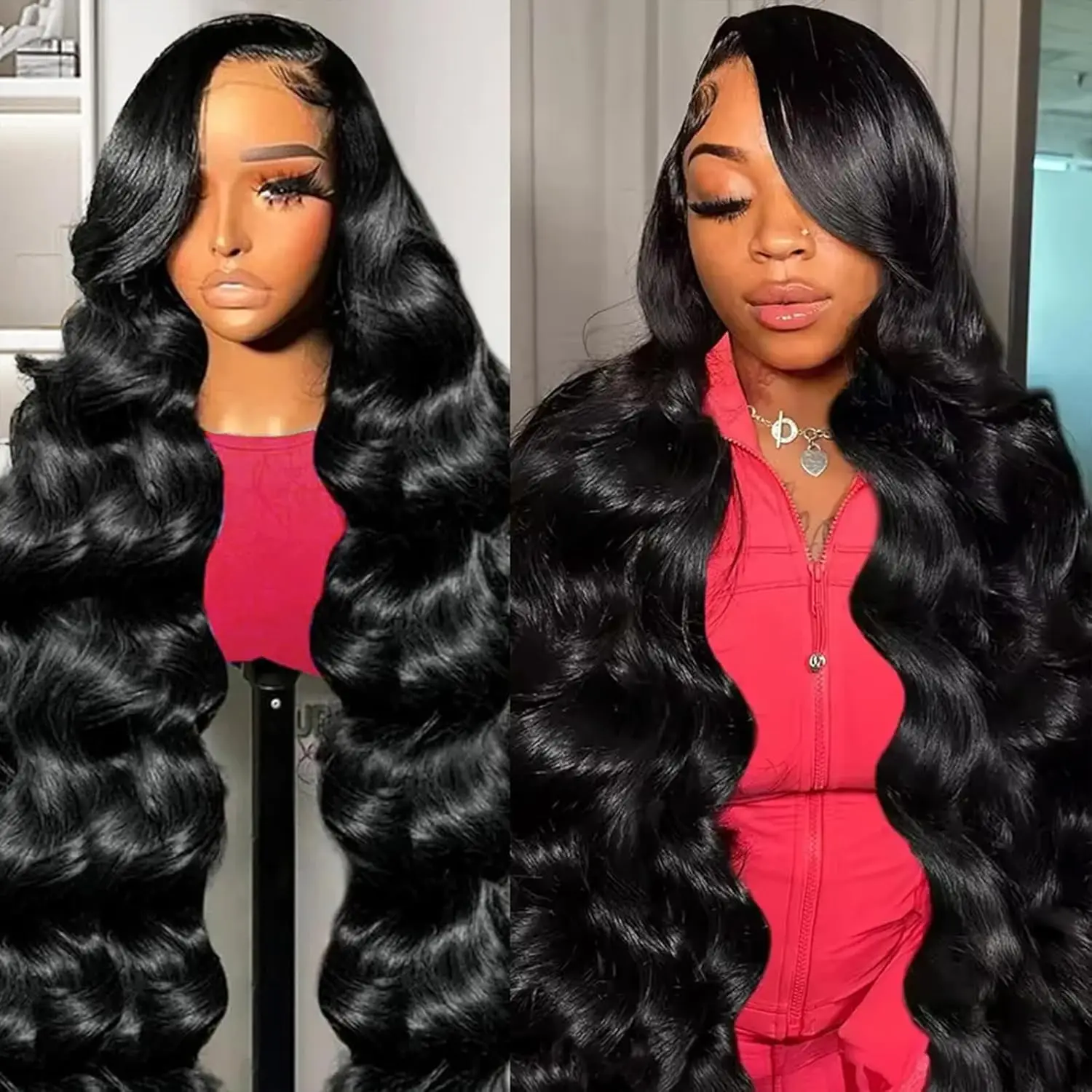 40 44 Inch Body Wave 13x6 Hd Transparent Lace Frontal Wig 13x4 Lace Front Human Hair Wig 360 Brazilian PrePlucked Wigs For Women