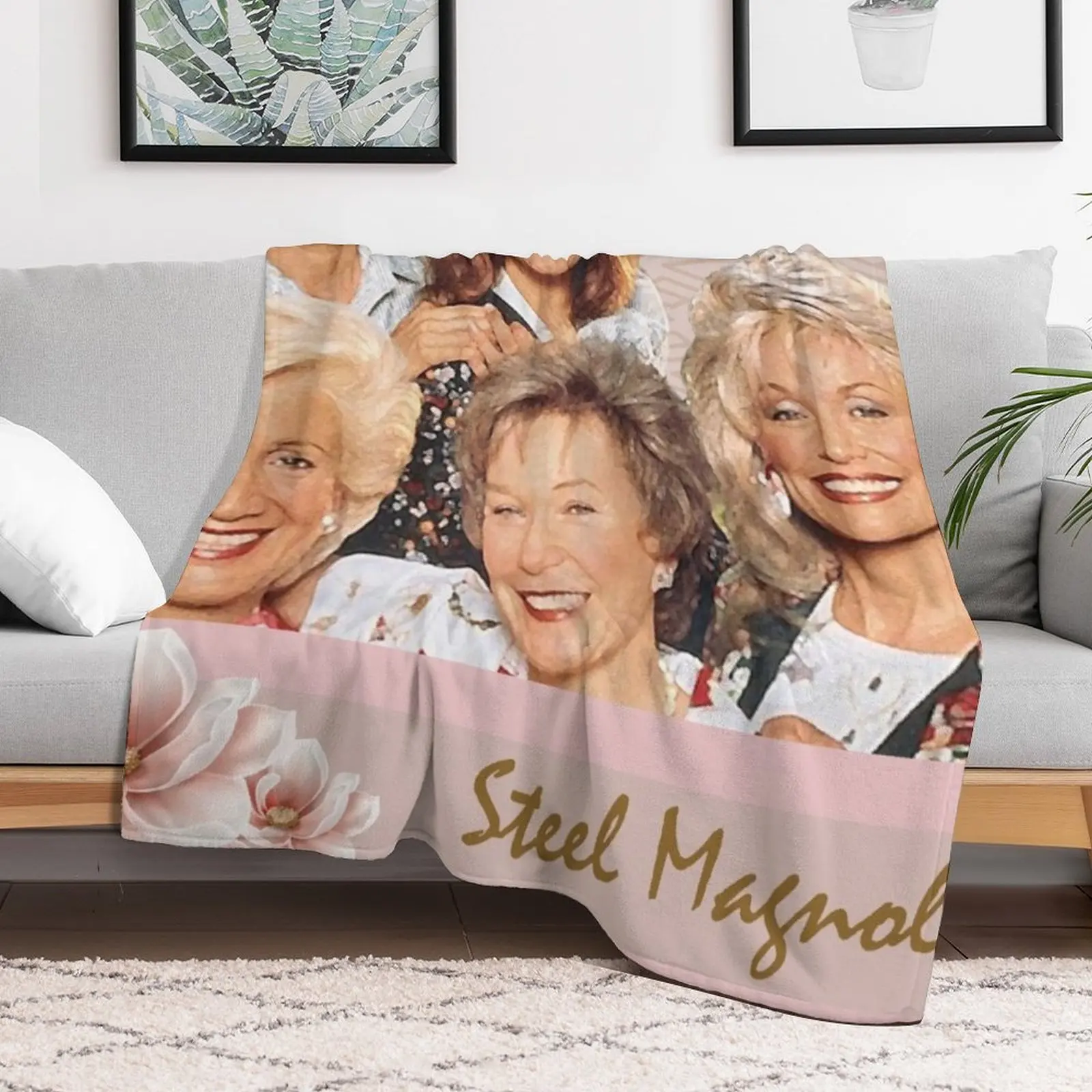 New Steel Magnolias Southern Ladies Throw Blanket Moving bed plaid blankets and throws Single Blankets