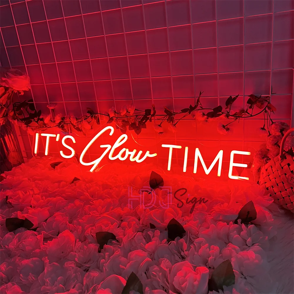 It's Glow Time Neon Led Signs Home Room Wall Party Decor Birthday Bedroom Decoration Neon Lights USB Gifts