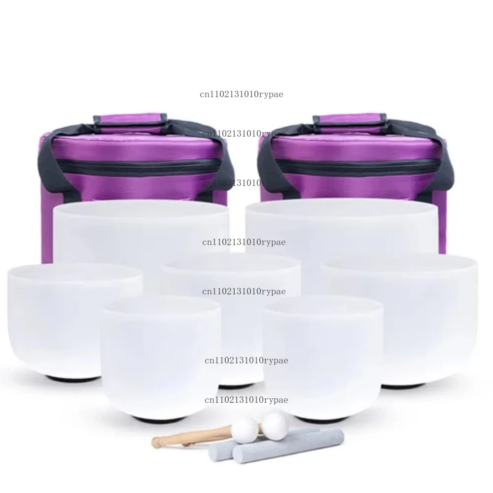 

6" to 12" Crystal Sound Bowl Set Chakra Balancing Quartz Singing Bowls Sets