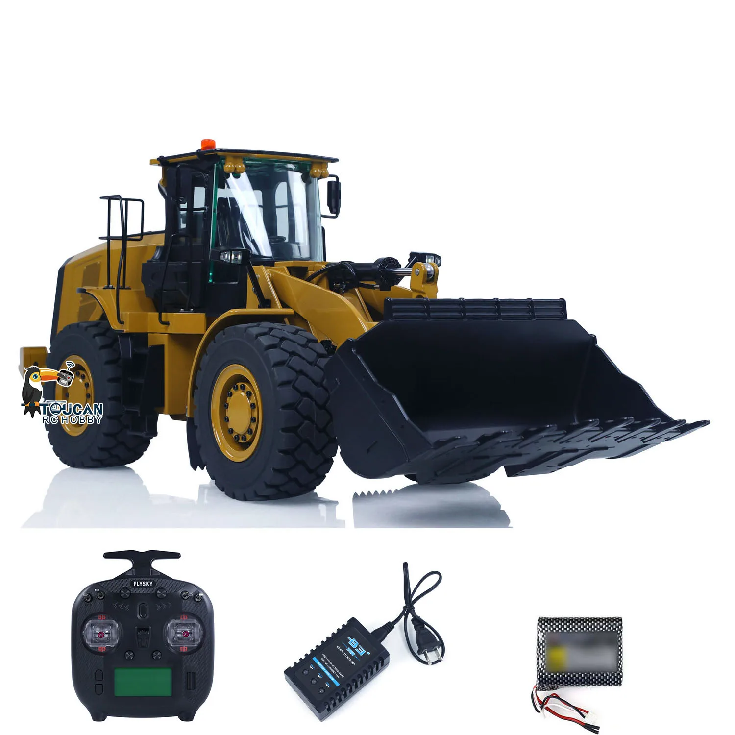 

KABOLITE K966 RC Loader Metal RC Hydraulic HUINA 1/16 RTR Radio Controller Toys Battery Roof Rotation Light ST8 Truck Model