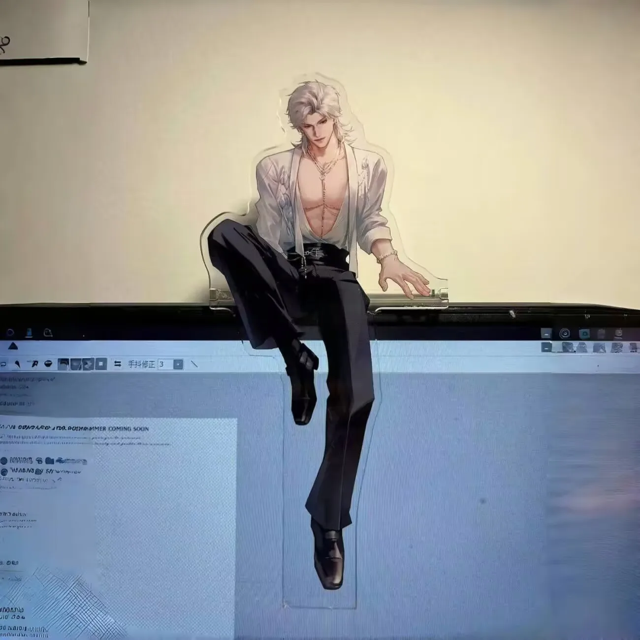 新しい「愛と深宇宙」周辺機器「Sylus Qin Che」座り立ちサインアクリルデスクトップ装飾とコレクションギフト