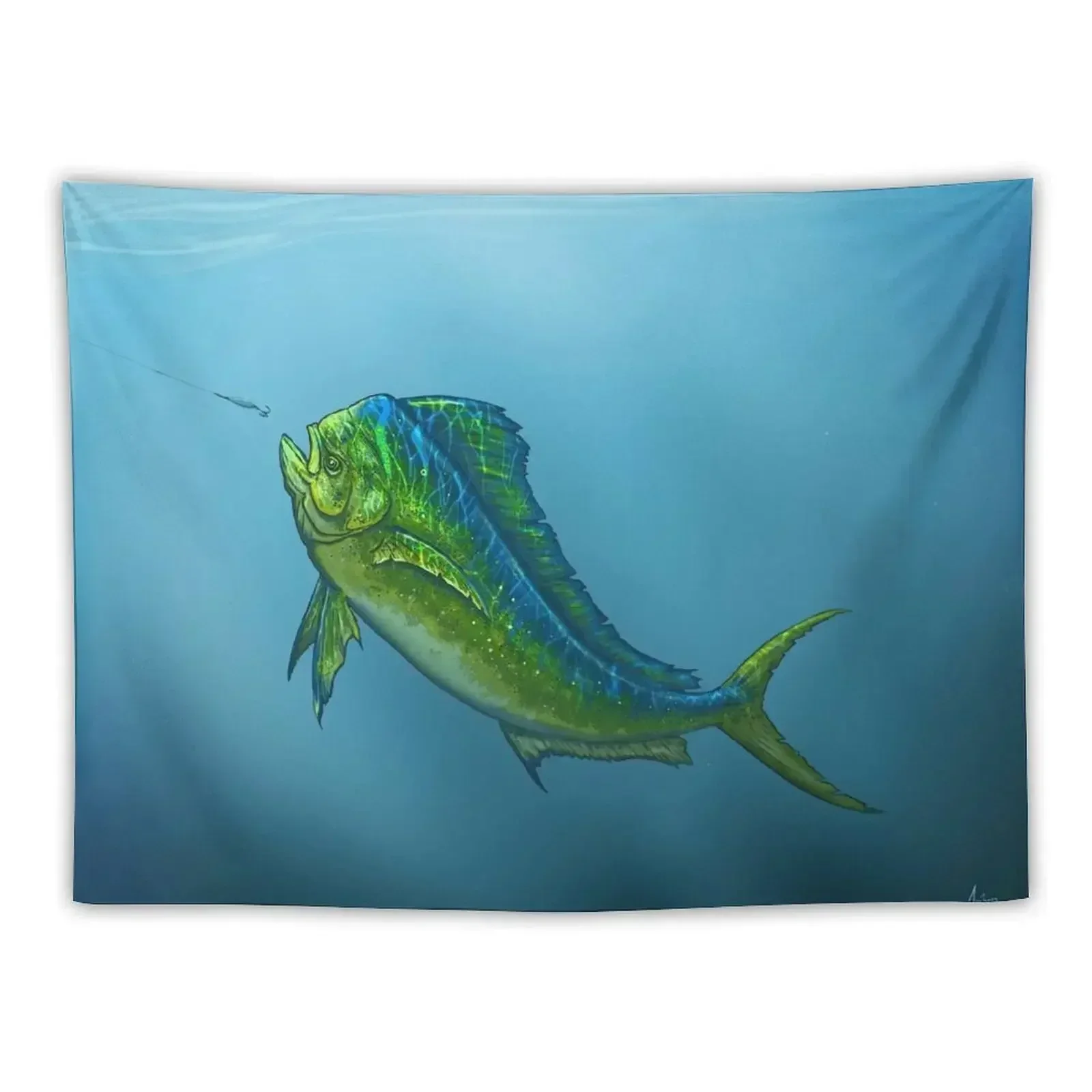 El Dorado by Amber Marine ~ mahi mahi / dolphin fish art, ? 2015 Tapestry Bed Room Decoration Tapete For The Wall Tapestry