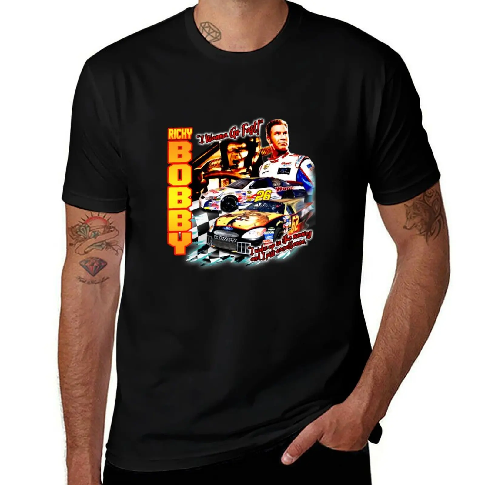 Ricky Bobby Racing Shirt T-Shirt t shirt for man 100 percent cotton T-Shirt