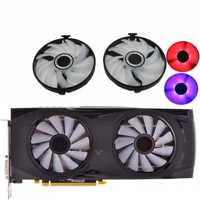 2pcs FDC10U12S9-C RX 470 GPU Cooling Fan for XFX AMD Radeon RX 470 480 580 RX580 RX480 RX470 Edition Crimson Graphics Fan