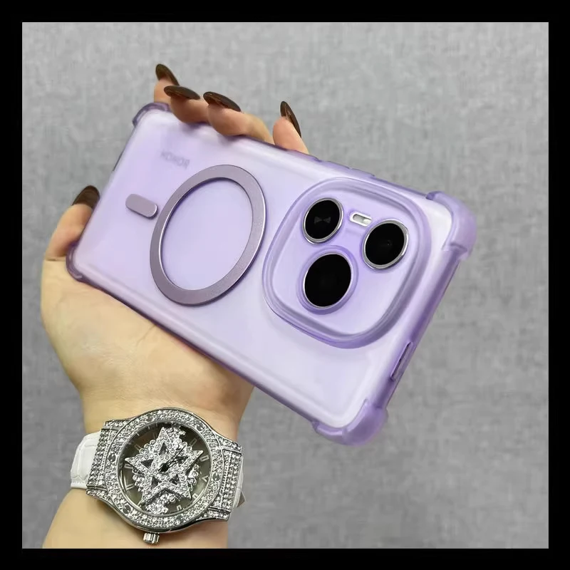 وسادة هوائية مقاومة للصدمات حافظة شحن لاسلكية مغناطيسية لهاتف انفينيكس نوت 50 Hot 60 40 Hot 50 Pro Plus 60i 50i 40i Magsafe غطاء شفاف