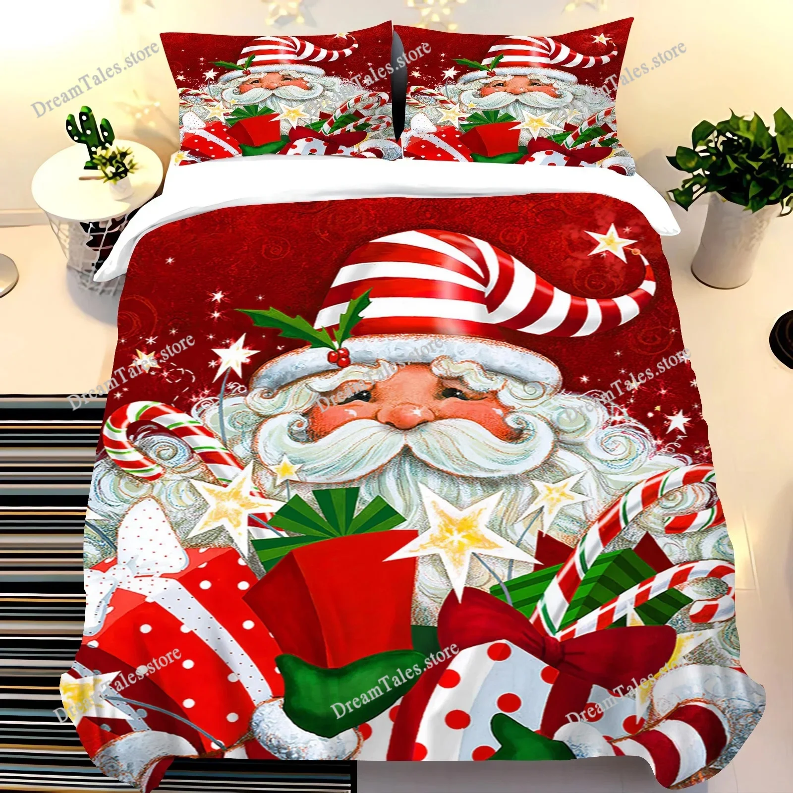 

Christmas Queen Duvet Cover Bedding Set Sets 3D Children'S Bedding Set Cover Comforter Home Textileextile