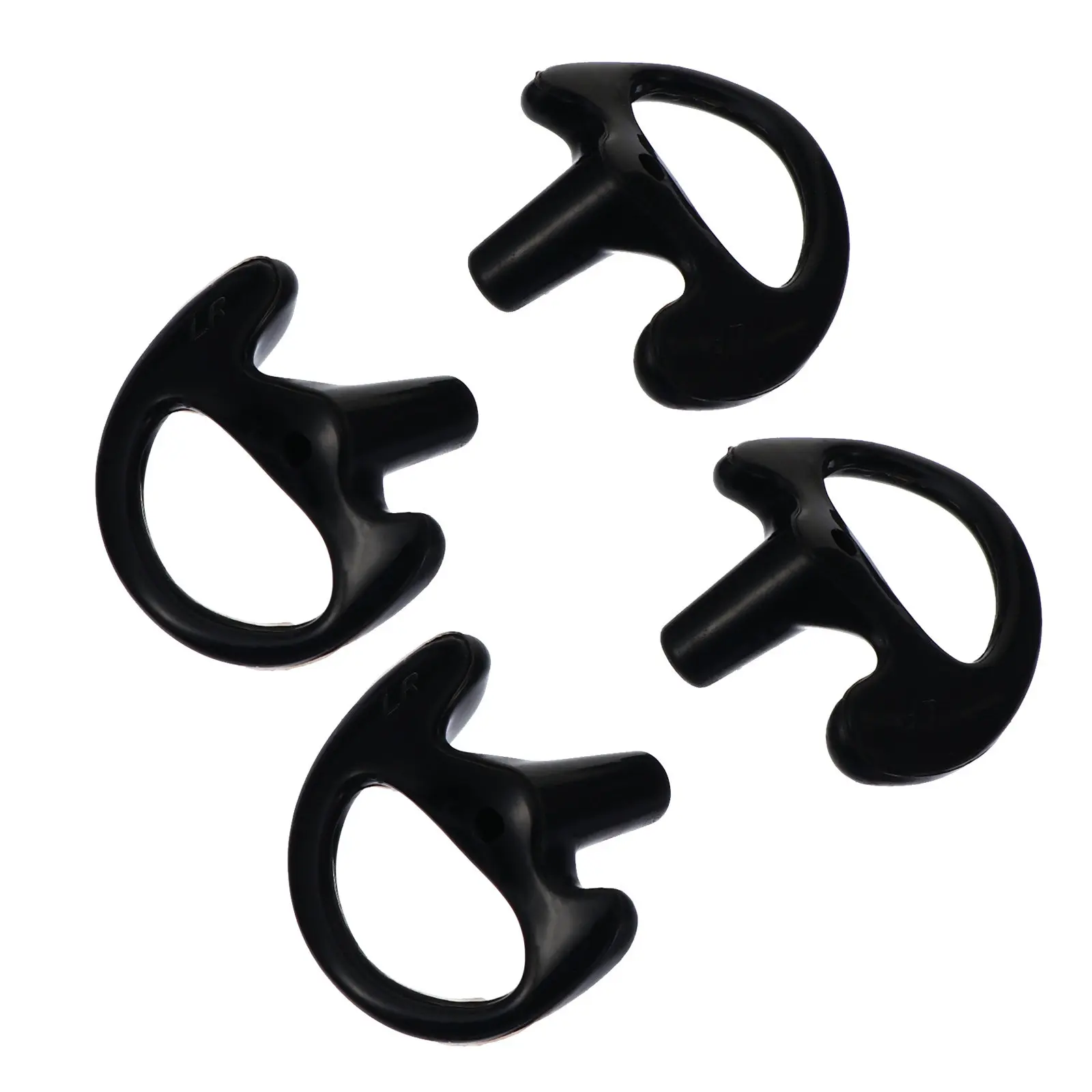 2Pairs Premium Silicone Ear Mold Replacement Soft Durable for Walkie Talkie Headset Insert Acoustic Coil Tube Earpiece Two Way
