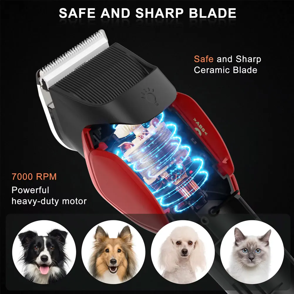 Solimpia Pet Grooming Trimmer Adjustable Speed Large Dogs Cats Hair Remover Tool for Pet Shops Professional Pet Care Equipment - view 3