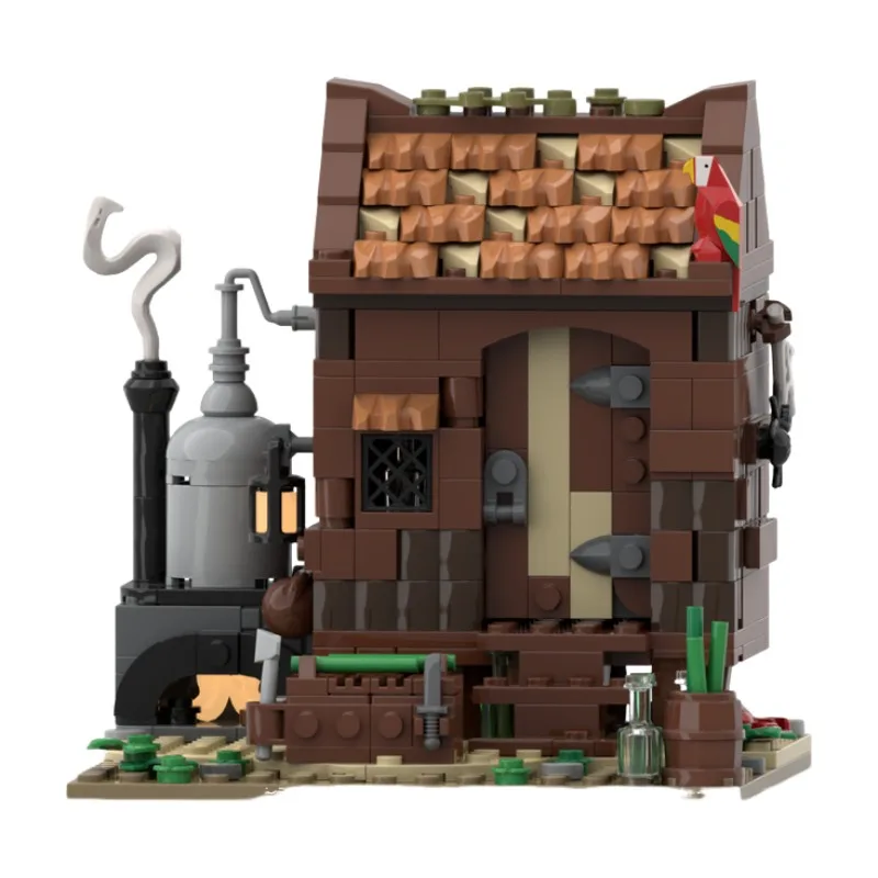 Blocs de construction d'entrepôt médiéval, forgeron/Distillerie de Rune/Architecture de boucher, briques créatives à monter soi-même, jouet pour enfants et adultes, cadeau