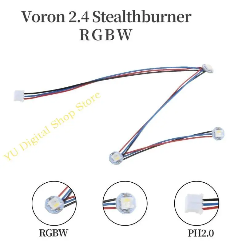 

Светодиодный комплект 96BA для Voron 2.4 Stealthburner с 3 RGBW Mini Button Led Leds PTFE провода