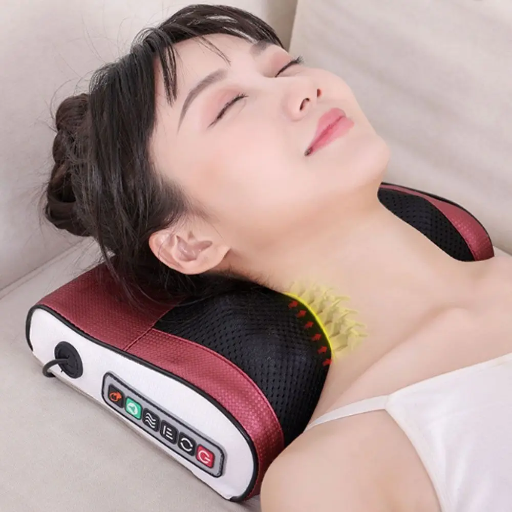Deep Massage Electric Neck Massager Multifunctional Usage Breathable Electric Massage Pillow 8 Massage Heads US Plug - view 4