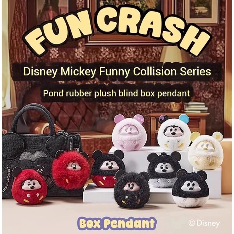 

Genuine Mickey Pendant Blind Box Fun Crash Series Vinyl Face Doll Anime Bag Decor Doll Trendy Toy Decor Anime Children Gift