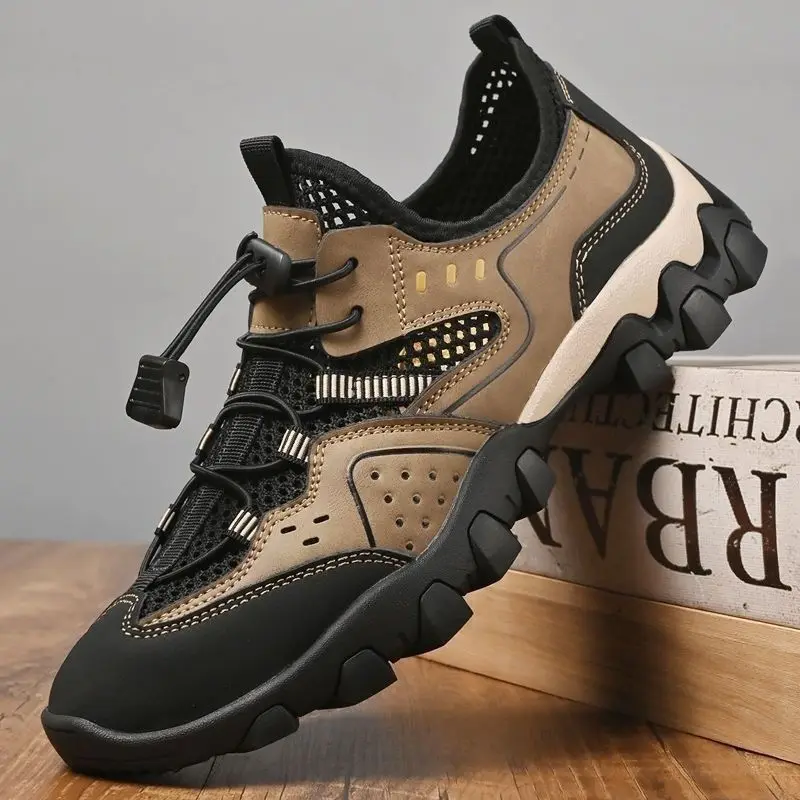 

Men's Water Shoes Mesh Breathable Outdoor Walking Shoes Non Slip Comfortable Lightweight Casual Shoe Soft Sole Spring Men Shoes