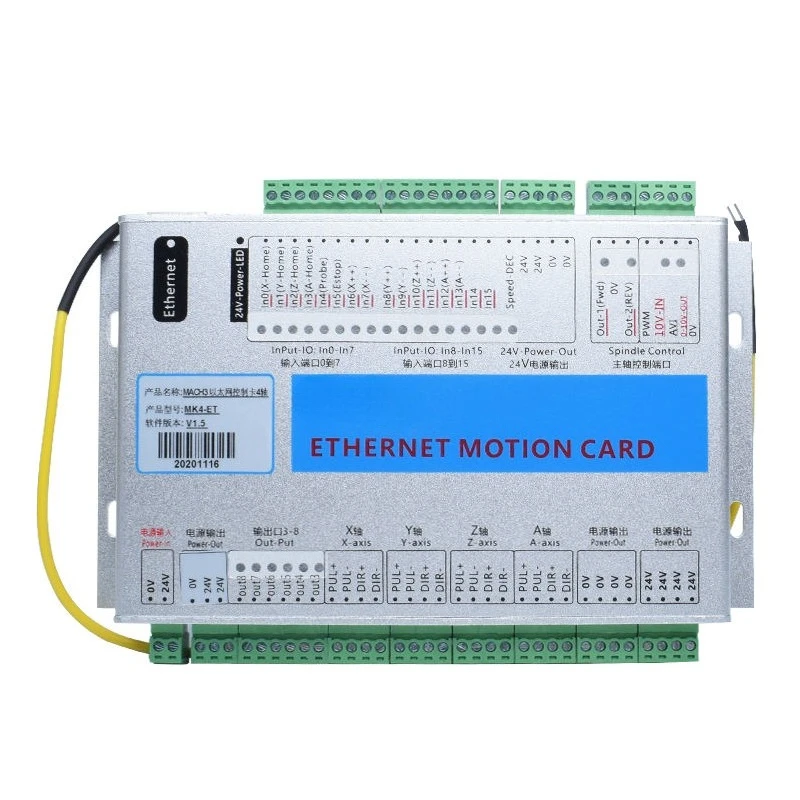 

Ethernet Breakout Board 3 4 6-Axis CNC Motion Control Card Controller for Stepper Motor/Servo Motor Lathe Engraving