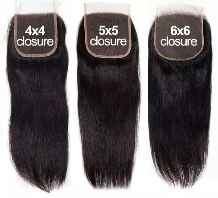 Ali Queen 4 Stks Rechte Maagdelijke Haarbundel Met 4X4 Hd Kant Sluiting Brazilian Human Hair Bundels Hair Extension Weaving Frontal