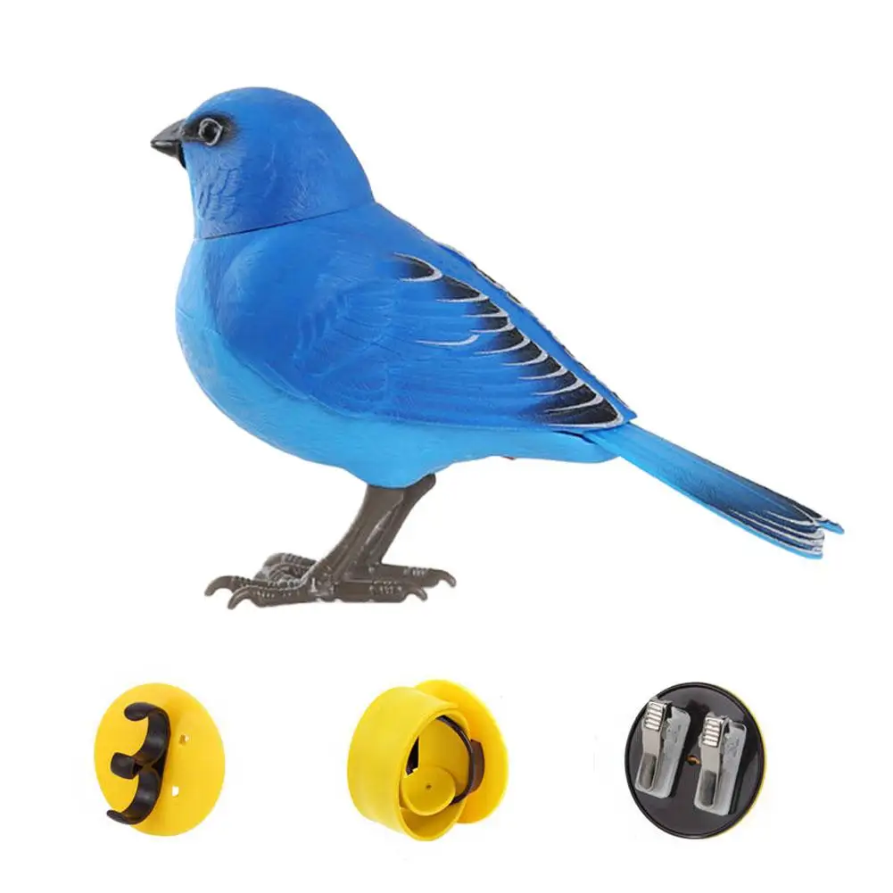 Criatividade diversão simulado pássaro controle de voz pequeno pássaro brinquedo de detecção elétrica para crianças eletrônico cantando e chirping pássaro