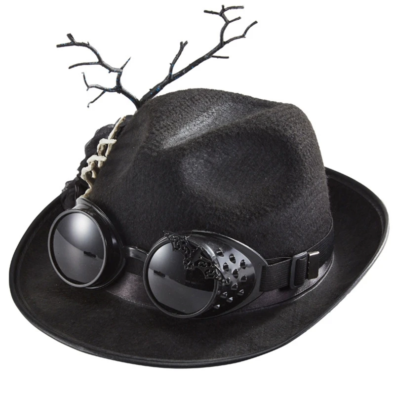 

Steampunk Men Hat Gay Top Hat Steampunk Top Hat For Men Vintage Men Black Halloween Top Hat Gothic Carnival Drop shipping