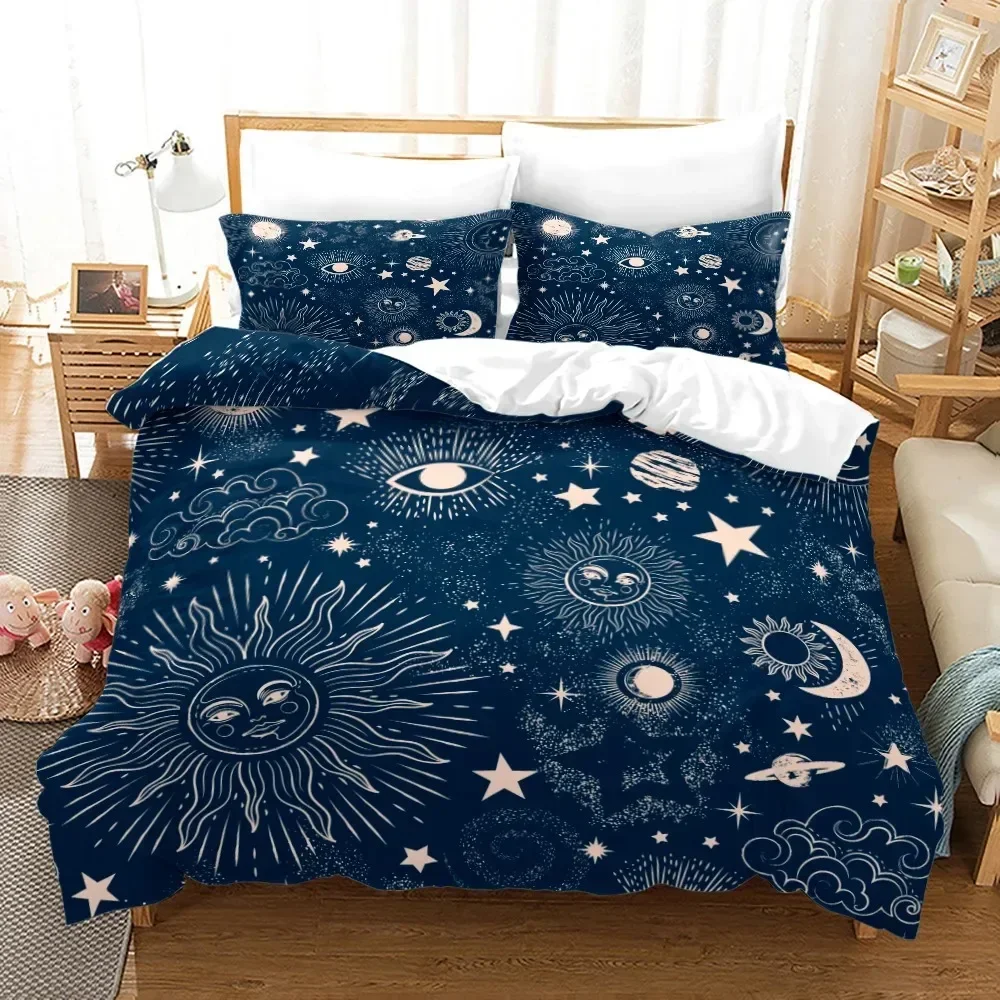 

3D Print Outer Space Bedding Set for Children Planet Duvet Cover Set Bed Cover Comforter Bed Polyester Quilt Cover