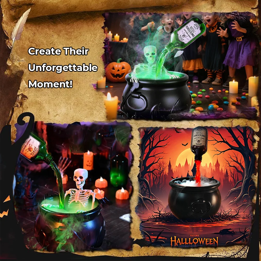 

Halloween Black Wizard Bowl Magic Float Bottle and Diffuser Indoor Home Bar Magic Party Horror Ghost Props Halloween Decoration