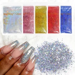 50g/bag Magibling Mixed Glitter Flakes Powder LaserSilver Gold Sparkly Sequins Nail Art Decoration DIY Handicraft Accessories