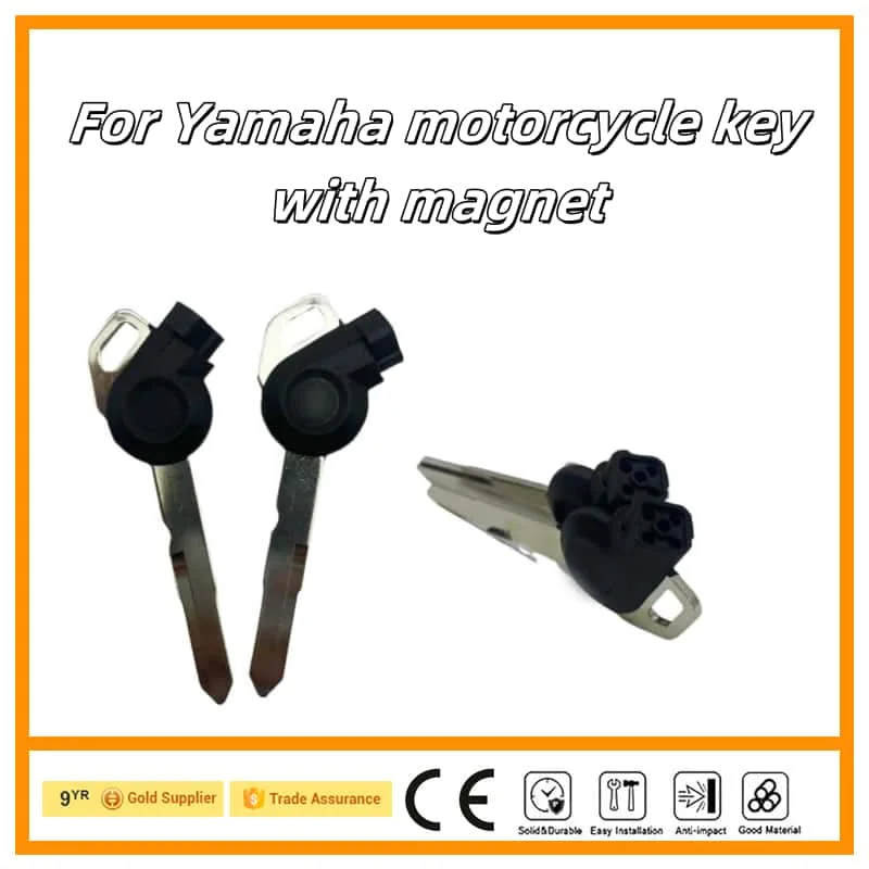 For Yamaha 4th generation Jinzhan 125 3rd generation LH125T-C Blank Key Motorcycle Replace Uncut Keys(With magnet)