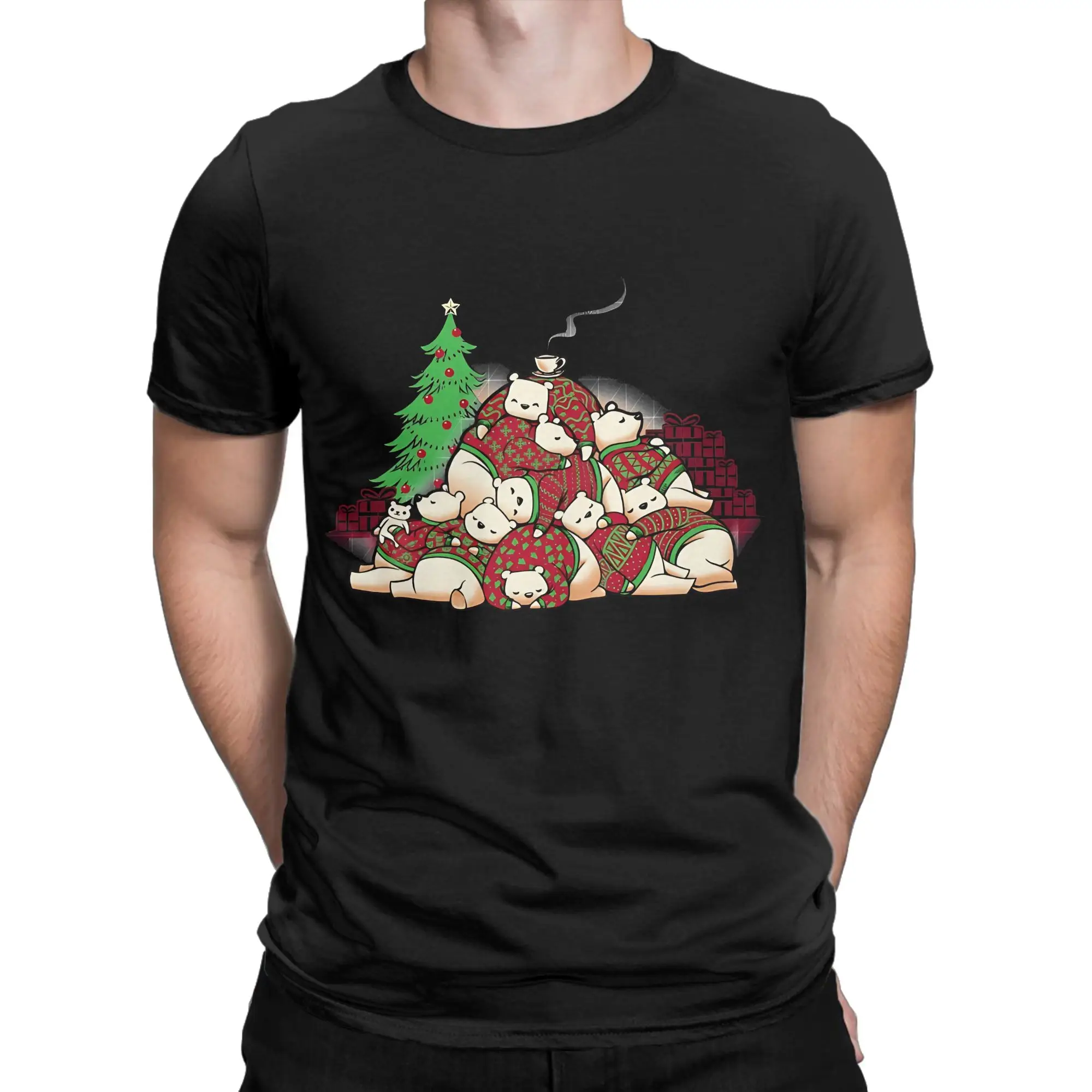 Good Night Xmas Black Ugly Sweater by Tobe Fonseca Classic Shirt Novelty 100% Cotton T-Shirt Merry Christmas Tees Tops For Men