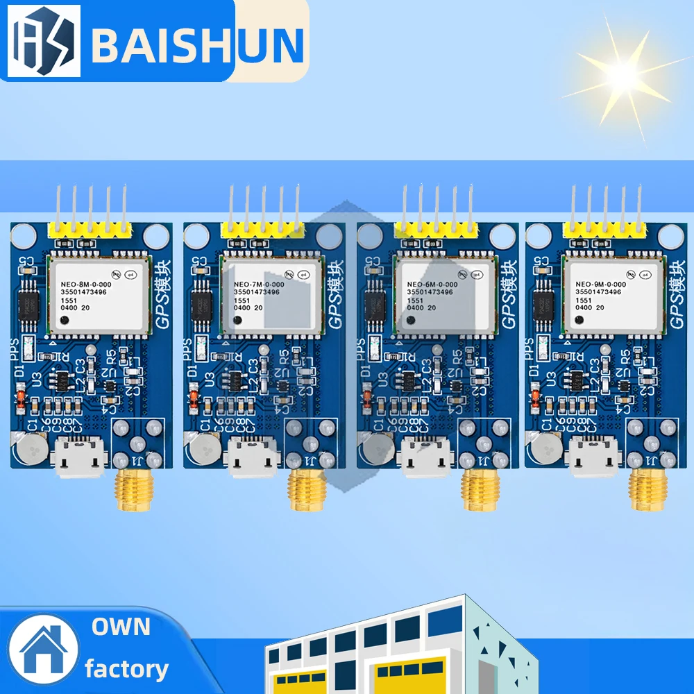 Módulo GPS NEO-6M/7M/8M/9M: Placa de Desenvolvimento de Posicionamento por Satélite – Compatível com Microcontroladores Arduino, STM32, C51