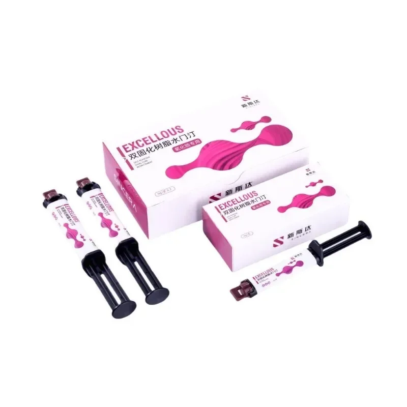 SmileKit Dental Dual Curing Resin Cement Zirconia Crown Bridge Self-adhesive Resin Self Mixing Crown Bridge Abutment Bonding