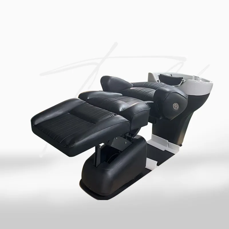 Shampoo Bed, Japanese Style Semi-Reclining Ceramic Basin, Hair Wash Bed for Salon, Barber Shop and Hair Care Center