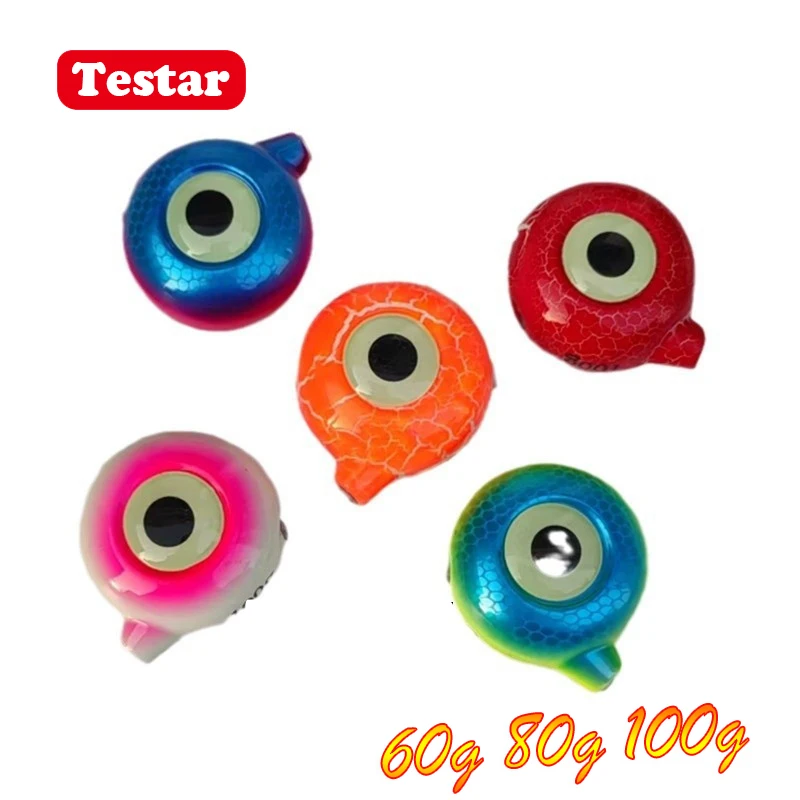 60g 80g 100g 1PCS Testar Tenya Tai Rubber Kabura Jig Slide Jig Snapper Grouper Sea-bream Jig Head Rubber Luminous Jigging Lure