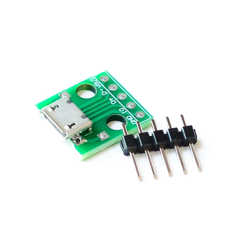 

10pcs/lot Micro USB Interface Base Power Transfer 5P Interface Breadboard 5V Power Module Adapter Plate Board With Pin