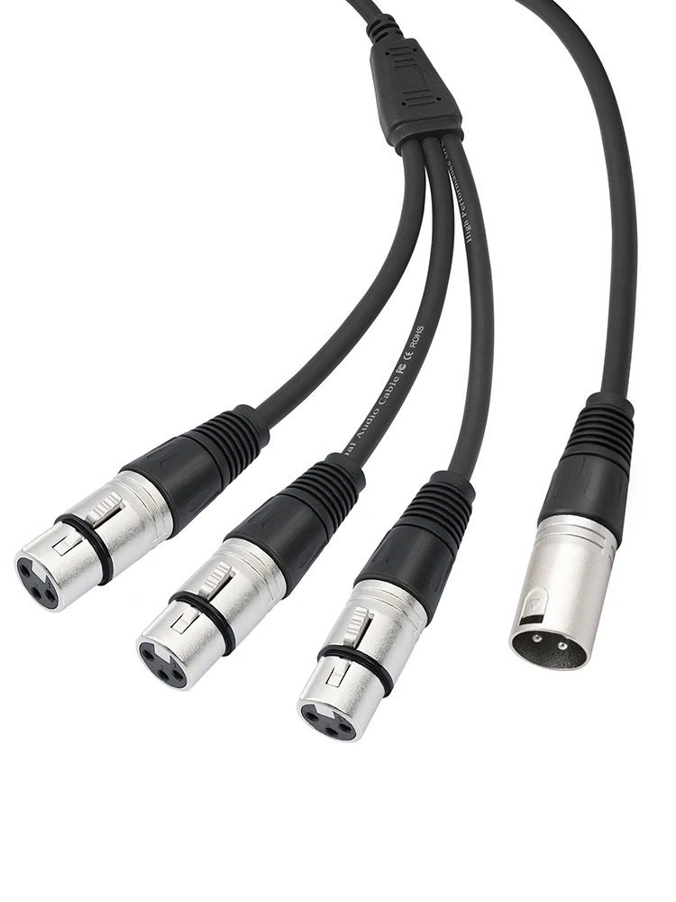 3Pin XLR الفاصل احباط + مضفر محمية الصوت مهائي كابلات ارتداء مقاومة متوازن XLR Mic الحبل لخلاط ميكروفون مكبر للصوت #5
